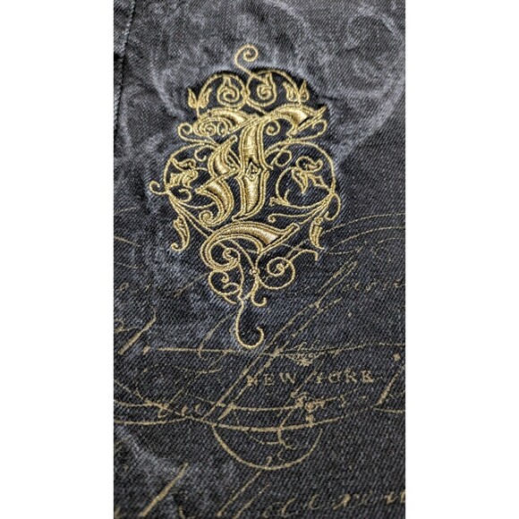 Lauren Ralph Lauren Jeans Womens 14 Black Jeans Modern Slim Gold Embroidered - Picture 11 of 11